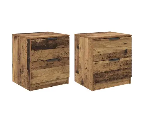 Nakts Skapītis Ar Atvilktni 2 Pcs Vecs Koks 45 X 39 X 50 Cm Vidaxl