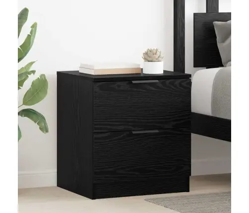 Nakts Skapītis Ar Atvilktni 2 Pcs Melns Ozols 45 X 39 X 50 Cm Vidaxl Nakts Skapītis Ar Atvilktni 2 Pcs Melns Ozols 45 X 39 X 50 Cm Vidaxl