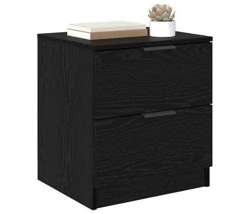 Nakts Skapītis Ar Atvilktni 2 Pcs Melns Ozols 45 X 39 X 50 Cm Vidaxl Nakts Skapītis Ar Atvilktni 2 Pcs Melns Ozols 45 X 39 X 50 Cm Vidaxl