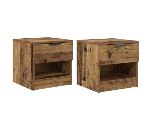 Lovos Spintelė Su Stalčių 2 Pcs Sena Mediena 40 X 39 X 40 Cm