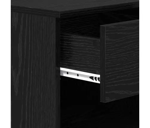 Gultas Skapis Ar Atvilktni 2 Pcs Melns Ozols 40 X 39 X 40 Cm Vidaxl