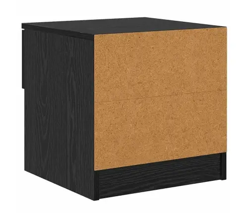 Gultas Skapis Ar Atvilktni 2 Pcs Melns Ozols 40 X 39 X 40 Cm Vidaxl