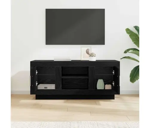 Televizora Skapīša Melns Ozolkoks 102 X 35 X 45 Cm Vidaxl