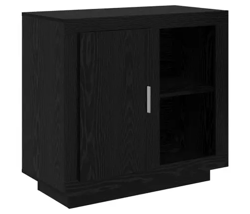 Puse Melns Ozols 40 X 80 X 75 Cm Inženierijas Koks Vidaxl