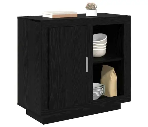 Puse Melns Ozols 40 X 80 X 75 Cm Inženierijas Koks Vidaxl