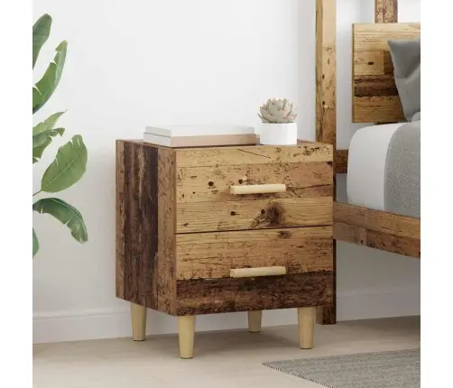 Lovos Spintelė Su Stalčių 2 Pcs Senas Medis 40 X 35 X 47.5Cm