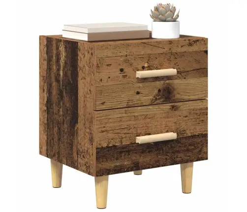 Lovos Spintelė Su Stalčių 2 Pcs Senas Medis 40 X 35 X 47.5Cm