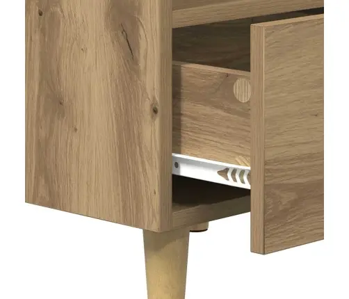 Voodikapp 2 Pcs Käsitöötamm 40 X 35 X 47.5 Cm Tehispuit