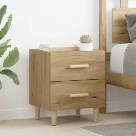 Voodikapp 2 Pcs Käsitöötamm 40 X 35 X 47.5 Cm Tehispuit