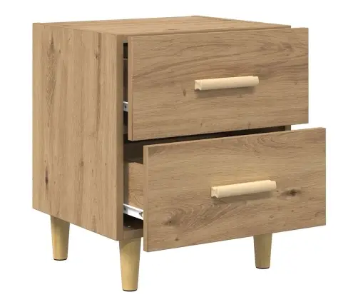Voodikapp 2 Pcs Käsitöötamm 40 X 35 X 47.5 Cm Tehispuit