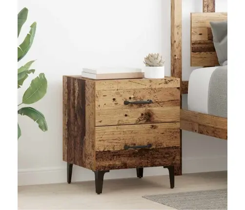 Gultas Skapis Ar Atvilktni 2 Pcs Vecs Koks 40 X 35 X 47.5 Cm Vidaxl