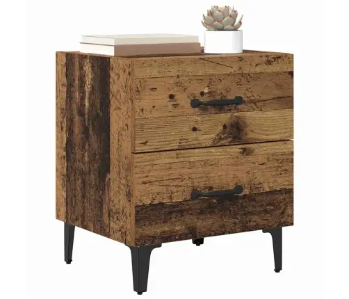 Gultas Skapis Ar Atvilktni 2 Pcs Vecs Koks 40 X 35 X 47.5 Cm Vidaxl