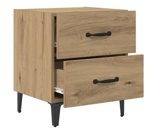 Gultas Skapis 2 Pcs Amatnieku Ozola 40 X 35 X 47.5 Cm Vidaxl