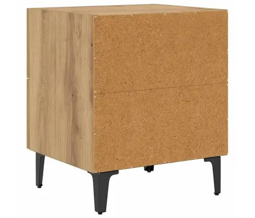 Gultas Skapis 2 Pcs Amatnieku Ozola 40 X 35 X 47.5 Cm Vidaxl