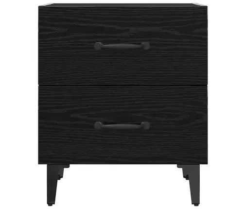 Lovos Spintelė 2 Pcs Juodas Ąžuolas 40 X 35 X 47,5 Cm