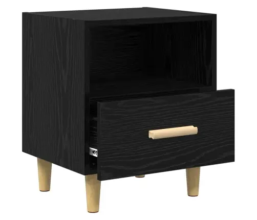 Nakts Skapītis Melns Ozols 40 X 35 X 47.5 Cm Inženierijas Koks Vidaxl Nakts Skapītis Melns Ozols 40 X 35 X 47.5 Cm Inženierijas Koks Vidaxl