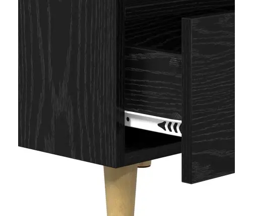 Nakts Skapītis Ar Atvilktni 2 Pcs Melns Ozols 40 X 35 X 47.5 Cm Vidaxl