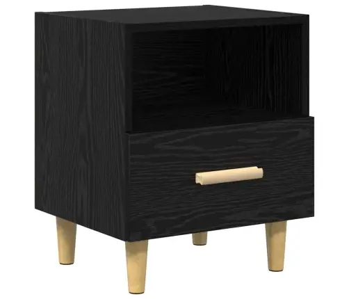 Nakts Skapītis Ar Atvilktni 2 Pcs Melns Ozols 40 X 35 X 47.5 Cm Vidaxl