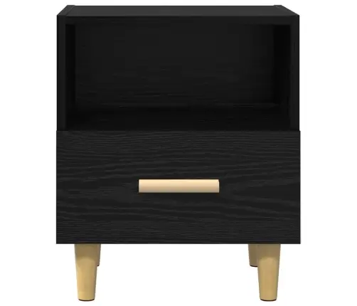 Nakts Skapītis Ar Atvilktni 2 Pcs Melns Ozols 40 X 35 X 47.5 Cm Vidaxl