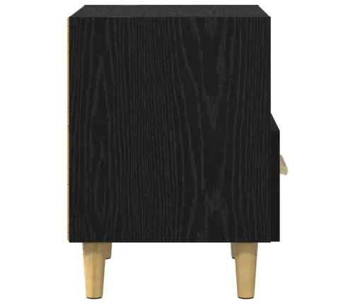 Nakts Skapītis Ar Atvilktni 2 Pcs Melns Ozols 40 X 35 X 47.5 Cm Vidaxl