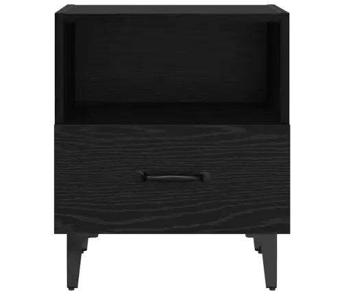 Nakts Skapītis Melns Ozols 40 X 35 X 47.5 Cm Inženierijas Koks Vidaxl