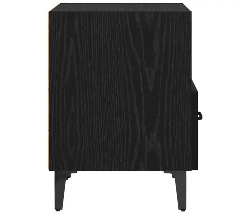 Nakts Skapītis Melns Ozols 40 X 35 X 47.5 Cm Inženierijas Koks Vidaxl