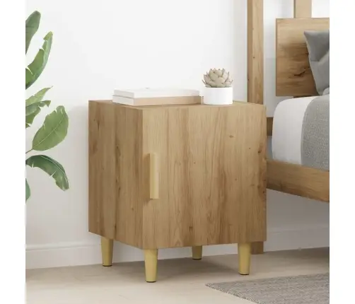 Nakts Skapītis 2 Pcs Artisānā Ozols 40 X 40 X 50 Cm Vidaxl