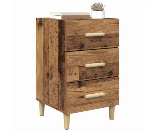 Šalia Lovos Spintelė Su Stalčių Sena Mediena 40 X 40 X 66 Cm
