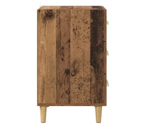 Šalia Lovos Spintelė Su Stalčių Sena Mediena 40 X 40 X 66 Cm