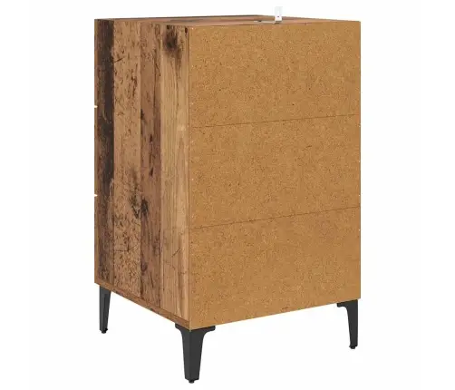 Šalia Lovos Spintelė Su Stalčių Sena Mediena 40 X 40 X 66 Cm
