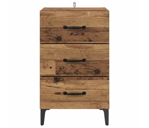 Nakts Skapītis Vecs Koks 40 X 40 X 66 Cm Inženierijas Koks Vidaxl