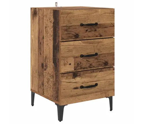 Nakts Skapītis Vecs Koks 40 X 40 X 66 Cm Inženierijas Koks Vidaxl