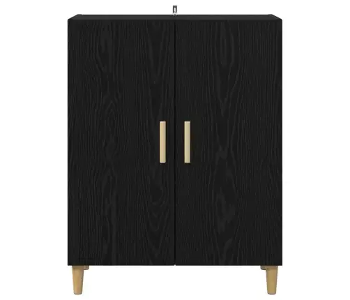 Puse Melns Ozolkoks 70 X 34 X 90 Cm Inženierijas Koks Vidaxl