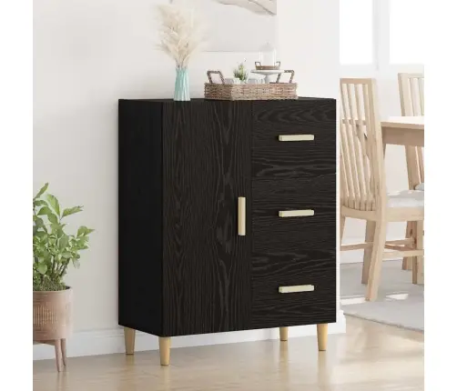 Puse Melns Ozols 34 X 69.5 X 90 Cm Inženierijas Koks Vidaxl