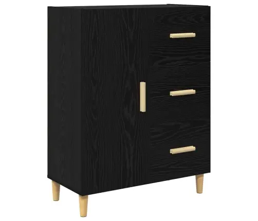 Puse Melns Ozols 34 X 69.5 X 90 Cm Inženierijas Koks Vidaxl