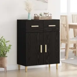 Puse Melns Ozols 34 X 69.5 X 89 Cm Inženierijas Koks Vidaxl