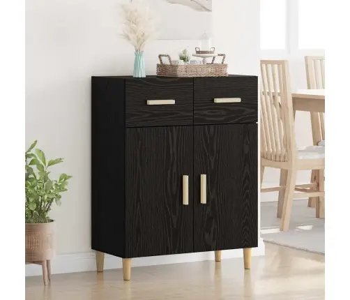 Puse Melns Ozols 34 X 69.5 X 89 Cm Inženierijas Koks Vidaxl