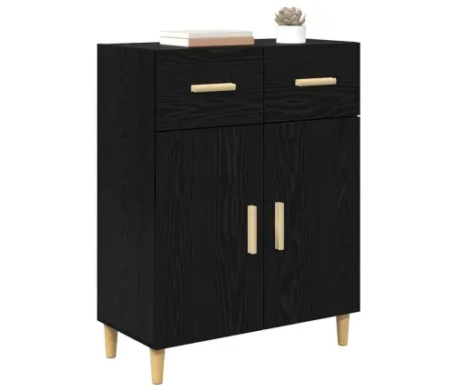 Puse Melns Ozols 34 X 69.5 X 89 Cm Inženierijas Koks Vidaxl