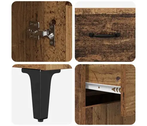 Kõide Sahtliga Vana Puit 34 X 69.5 X 90 Cm Tehispuit