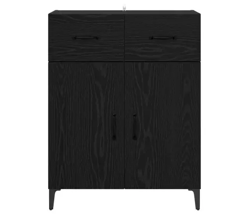 Puse Melns Ozols 34 X 69.5 X 90 Cm Inženierijas Koks Vidaxl