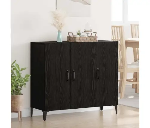 Puse Melns Ozols 34 X 90 X 80 Cm Inženierijas Koks Vidaxl