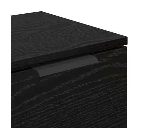 Puse Ar Atvilktni Melns Ozols 60 X 30 X 70 Cm Inženierijas Koks Vidaxl