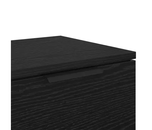 Nakts Skapītis Melns Ozols 34 X 30 X 20 Cm Inženierijas Koks Vidaxl