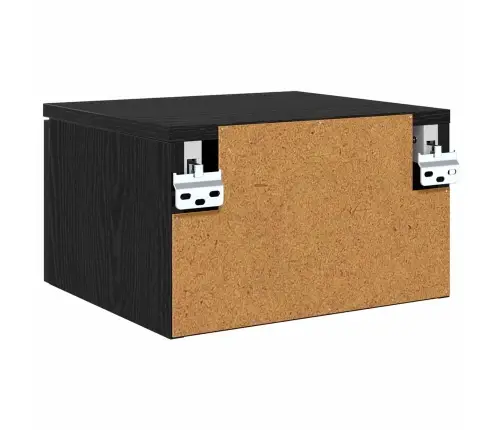 Nakts Skapītis Melns Ozols 34 X 30 X 20 Cm Inženierijas Koks Vidaxl