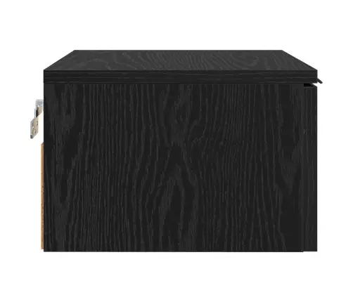 Nakts Skapītis Melns Ozols 34 X 30 X 20 Cm Inženierijas Koks Vidaxl