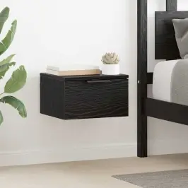 Nakts Skapītis Ar Atvilktni 2 Pcs Melns Ozols 34 X 30 X 20 Cm Vidaxl