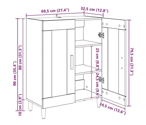 Kabalas Amatininkų Ąžuolas 69,5 X 34 X 90 Cm Apdirbta Mediena