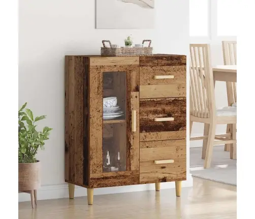 Puse Ar Atvilktni Vecs Koks 69,5 X 34 X 90 Cm Inženierijas Koks Vidaxl