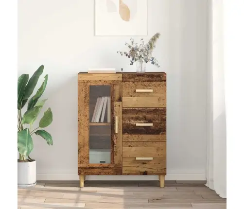 Puse Ar Atvilktni Vecs Koks 69,5 X 34 X 90 Cm Inženierijas Koks Vidaxl