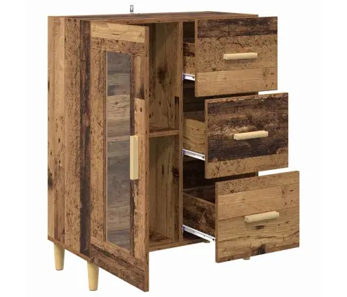 Puse Ar Atvilktni Vecs Koks 69,5 X 34 X 90 Cm Inženierijas Koks Vidaxl